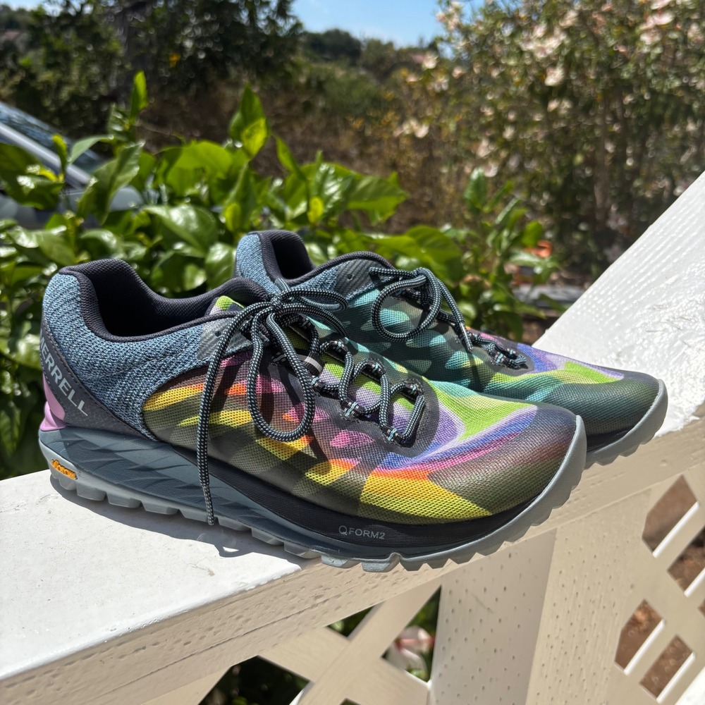 Merrell Antora 2 Rainbow Trail Running Shoes Womens 9 QFORM 2 Lace Up